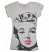 Marilyn Monroe Blond Movie Star Pink Lips Juniors Fitted T-shirt