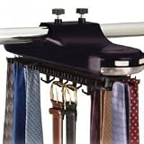 Rotating Tie Rack (Black) (5.5H x 15W x 6.3D)