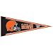 CLEVELAND BROWNS OFFICIAL LOGO PENNANT BUTTON BUMPER STICKER SET
