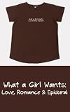 What a Girl Wants Novelty Maternity Brown Crew Neck T-shirt Large
