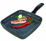 Produkt-Bild: STONELINE &reg; Aluminium Grill Eckpfanne, Gr&ouml;&szlig;e 26 x 26 cm, ohne Glasdeckel, mit hochwertiger Antihaftbeschichtung, auch f&uuml;r Induktion