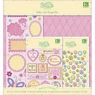 K Co. Sweet Pea Scrapbook Kit - Girl (12")