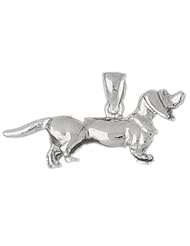 Clevereves 14K White Gold Pendant Dachshund Dog 7.5 - Gram(s)