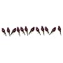 Tag Glass Bird Clip-on, Christmas Ornaments, Plum, Set of 3