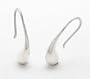 Curved Kidney Bean Shaped Sterling Silver Hook Earrings