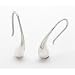 Curved Kidney Bean Shaped Sterling Silver Hook Earrings
