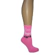 Pink Ribbon Breast Cancer Awareness Relay for Life Crew Socks Great for Fundraising Walk Survivor