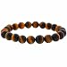 Genuine Tiger Eye Stone 8mm Bead Beaded Stretch Bracelet
