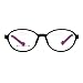Girls Kid Size Crush Proof Plastic Optical Quality Oval Plastic Eyeglasses Frame Black White Pink