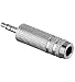 Produkt-Bild: Adapter 3,5mm Stereo Stecker > 6,35mm Stereo Kupplung Metallausf&uuml;hrung