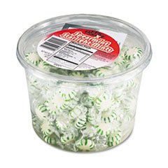 Office Snax® Starlight Mints, Spearmint Hard Candy, Indv Wrapped, 2lb Tub