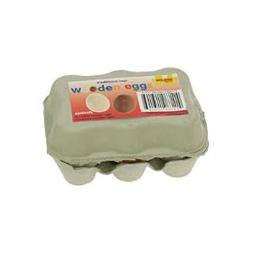 Six Wooden Eggs