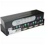 Cables To Go 52046 TruLink 4-Port DVI and PS/2 KVM with Audio