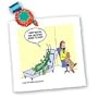 Londons Times Funny Medicine Cartoons - Centipede Psychiatry - Quilt Squares