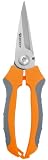 Westcott Elite Stainless Steel Utility Snips,8 Inches, Orange/Gray (47217)