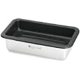 Gourmet Standard 9 Inch Stainless Steel Meat Loaf Pan with Insert and Non Stick - BW40151