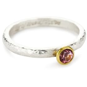 GURHAN Skittle Silver With High Karat Gold Accents Pink Topaz