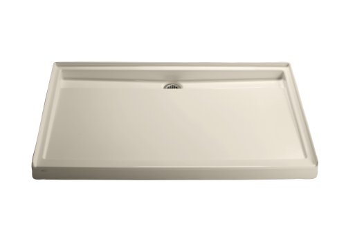 Kohler K-9996-47 Groove Acrylic Receptor 60 X 42, Back Drain, Almond