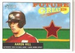 2005 Bowman Heritage Future Greatness Jersey Relics #AH Aaron Hill D - Toronto Blue Jays (Piece of Authentic Game Used Jersey) (Baseball Cards)