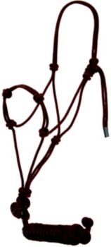 Knotted Rope Training Halter Brown