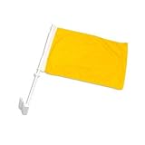 Solid Yellow Car Flag