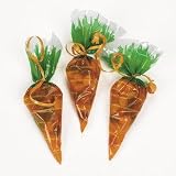 Cellophane Carrot-Shaped Goody Bags ( 1 dozen)