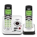 Vtech DECT 6.0 Expandable 2-Handset Cordless Phone System with Digital Answering Device and Caller ID (CS6229-2)
