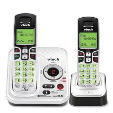 External hard drive:Vtech DECT 6.0 Expandable 2-Handset Cordless Phone System with Digital Answering Device and Caller ID (CS6229-2)