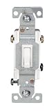 COOPER WIRING DEVICES 1303-7LTWBOX 3-WAY LIGHTED GROUNDING QUIET TOGGLE SWITCH - WHITE