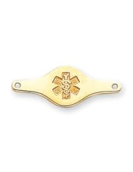 14k Gold Non-enameled Medical Jewelry Plate