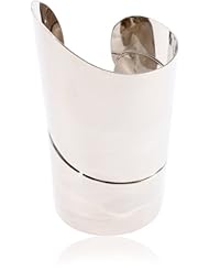 Giuseppe Zanotti Silver Finish Sculpted Cuff Bracelet