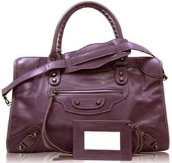 Lush Leather Medium Biker Plum Bag