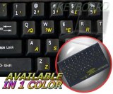 PORTUGUESE BRAZILIAN-ENGLISH NON-TRANSPARENT KEYBOARD STICKER ON BLACK BACKGROUND