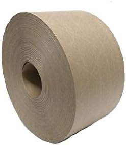 Reinforced Gummed Kraft Paper Tape Strong for shipping and sealing,Strong and High Quality Water activated Tape(2.75 Inches x 375 Feet) - By Shipping Master