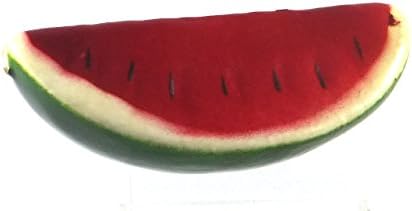 6pc Artificial Mini Watermelon Slice - Plastic Green Red Watermelons Slices Fruit - Six Pieces