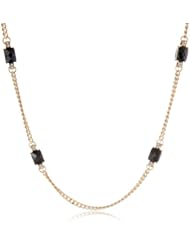 Anne Klein "Starry Night" Gold-Tone and Jet Stone Strand Necklace, 42"