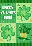 "Happy St. Pats Day!" Collage Large Flag Green Clovers