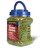 Crosman Camo Ammo 6mm plastic airsoft BBs, 0.12g, 10000 rds, green and tan