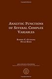Analytic functions of several complex variables