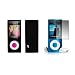 Premium Black Soft Silicone Gel Skin Cover Case + Crystal Clear LCD Screen Protector for Apple iPod Nano 5G, 5th Generation [Accessory Export Packaging]