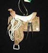 Small Western Saddle With Rope Ornament