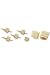 Solid 14k Gold and Diamond Checker-Board Cufflinks, Tie Tac and Stud Set
