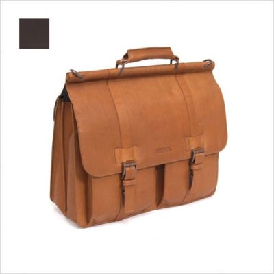 Mind Your Own Business – 5 ½” Double Gusset Dowel Rod Portfolio/Laptop Case Color: Tan