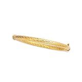 31hea6hOqyL. SL160  14K Yellow Gold Twisted Bangle Bracelet   7 inches