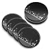 4er Set Glas-Untersetzer aus Metall in einer Metalldose - schwarz