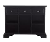 American Perspective Bookcase End Table Hearth Black