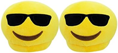 Emoji Slide Slippers: One Size Fits Most (Choose Other Emoticons) | Style = SHADES (Yellow)