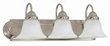 Nuvo Lighting 60/321 Ballerina Vanity Light with Alabaster Glass, Brushed Nickel