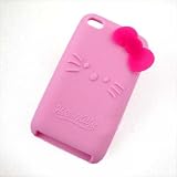 Hello Kitty Pink Silicone with Bow Cover Case for iPod Touch iTouch 4 4g