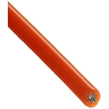 Galvanized Steel Vinyl Coated Wire Rope, 3/16" Cable Diameter, 50' Length, 4200 lbs Breaking Strength, 5/16" Coated Outside Diameter, Orange